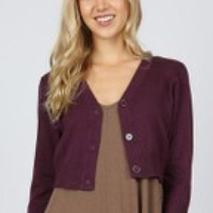 Plus Size Bamboo Bolero Cardigan